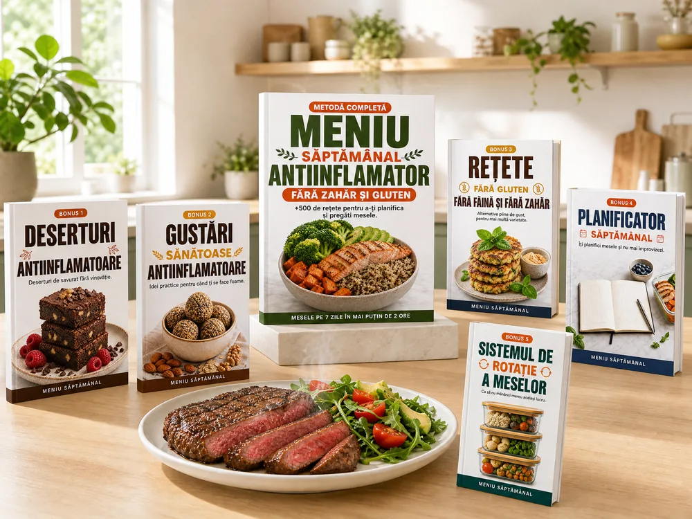 Meniu Săptămânal Antiinflamator cu cele 5 bonusuri